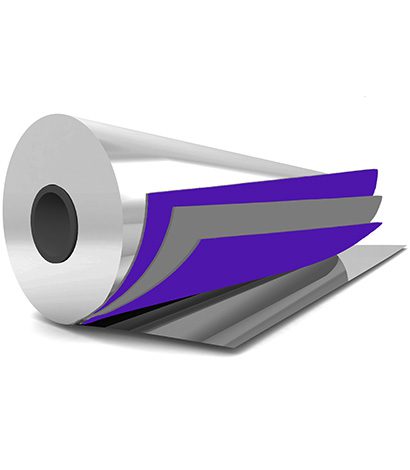 silver roll with purple and grey layers